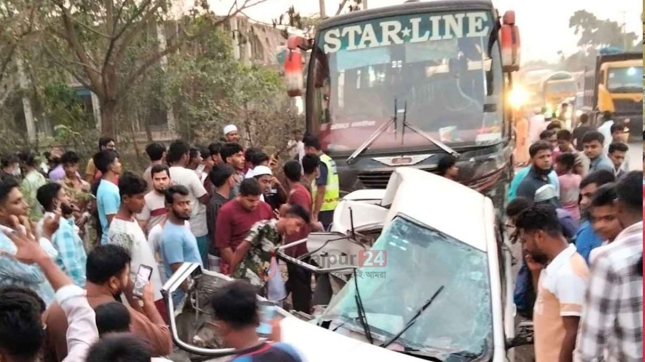 প্রাইভেটকারে বাসের ধাক্কা, একই পরিবারের ৪ জনসহ নিহত ৫